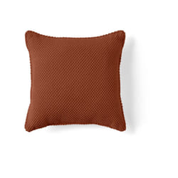 Topaze - coussin - velours texturé - 40x40 cm - terracotta
