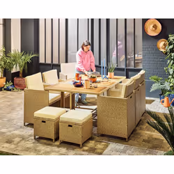 Best Mobilier 2259BEI ensemble de meubles de jardin Beige - Vue supplémentaire 4