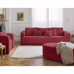 Miro - canapé droit 3 places - convertible avec coffre - en velours texturé