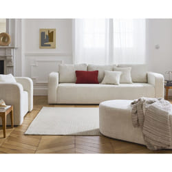 Miro - canapé droit 3 places - convertible avec coffre - en velours texturé