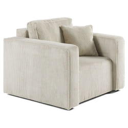 Topaze - fauteuil - en velours côtelé - beige