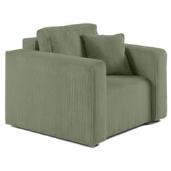 Topaze - fauteuil - en velours côtelé - vert sauge