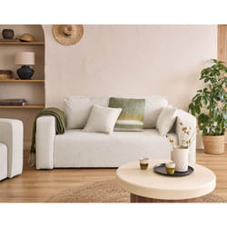 Topaze - canapé droit 2 places - en tissu bouclette - beige