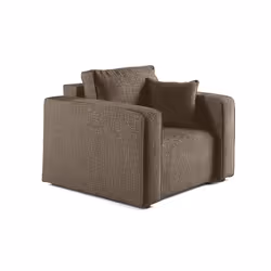 Topaze - fauteuil - en tissu velours relief