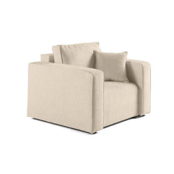 Topaze - fauteuil - en tissu velours relief