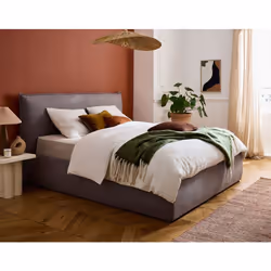 Pola - lit coffre - 180x200 cm - sommier inclus - en tissu