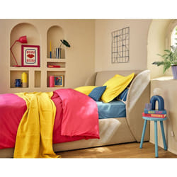 Florina - lit coffre - 160x200 cm - sommier inclus - en tissu