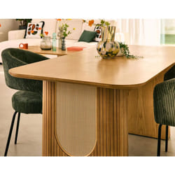 Milazzo - table à manger - bois - plaqué chêne - 180 cm
