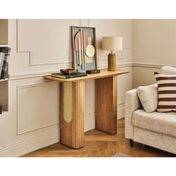 Milazzo - console - bois - plaqué chêne - 120 cm