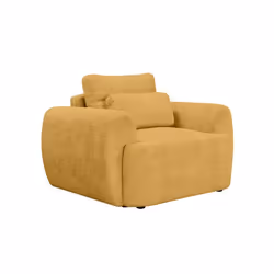 Mahina - fauteuil - en tissu bouclette - Jaune