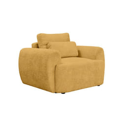 Mahina - fauteuil - en tissu bouclette - Jaune