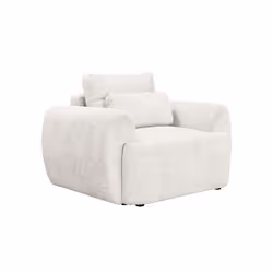 Mahina - fauteuil - en tissu bouclette - Beige