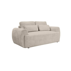 Mahina - canapé droit 2 places - en tissu bouclette - Taupe