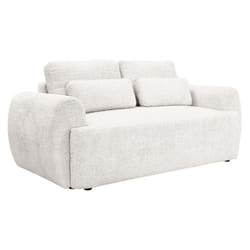 Bestmobilier - Mahina - canapé droit 2 places - en tissu bouclette - beige