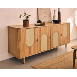 Milazzo - buffet bas - bois - plaqué chêne - 176 cm