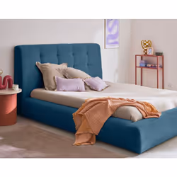 Onyx - lit coffre - 160x200 cm - en velours côtelé - sommier inclus