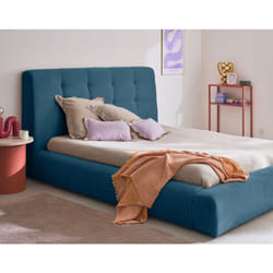Onyx - lit coffre - 160x200 cm - en velours côtelé - sommier inclus