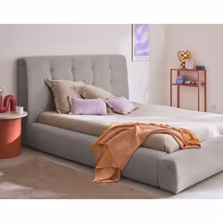 Onyx - lit coffre - 160x200 cm - en velours côtelé - sommier inclus