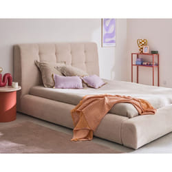 Onyx - lit coffre - 160x200 cm - en velours côtelé - sommier inclus