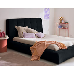 Onyx - lit coffre - 180x200 cm - en velours côtelé - sommier inclus