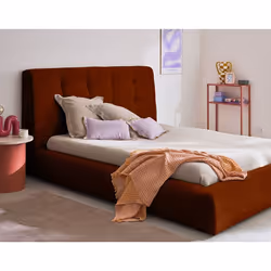 Onyx - lit coffre - 180x200 cm - en velours côtelé - sommier inclus