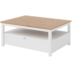 Francesco - table basse - bois et blanc - 104 cm