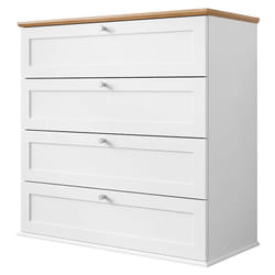 Francesco - commode - bois et blanc - 92 cm