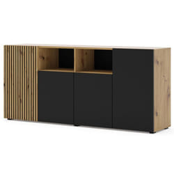 Ozzy - buffet bas - bois et noir - 180 cm