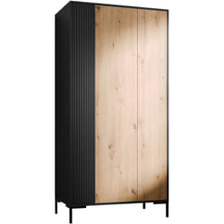 Cambridge - armoire - bois et noir - 184x90 cm