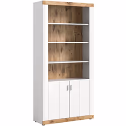 Coventry - étagère - blanc et bois - 101x204 cm