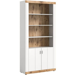 Coventry - étagère - blanc et bois - 101x204 cm