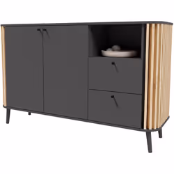 Camberwell - buffet bas - gris et bois - 138 cm