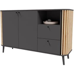 Camberwell - buffet bas - gris et bois - 138 cm