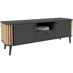 Camberwell - meuble tv - gris et bois - 138 cm