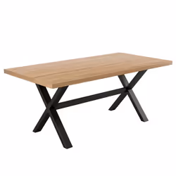 Woody - table à manger - chêne et hêtre massif - 180 cm