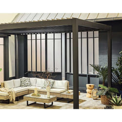 Bestmobilier - Cherry - pergola bioclimatique - aluminium - 3x3m - gris anthracite