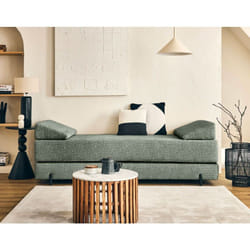 Brescia - banquette 3 places convertible en tissu velours relief