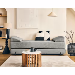 Brescia - banquette 3 places convertible en tissu velours relief