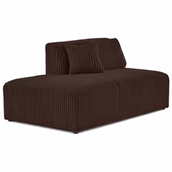 Victoire - module dassise gauche en velours côtelé grosses côtes - Marron