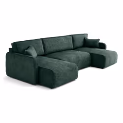 Lisa Design Apolline, lit sofa, Salon, Vert, 7 siège(s), Finition texturée, Moderne