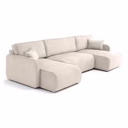 Lisa Design Apolline, lit sofa, Salon, Beige, 7 siège(s), Finition texturée, Moderne