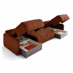 Lisa Design Apolline lit sofa 7 siège(s) Terre cuite