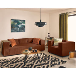 Stella - fauteuil en velours côtelé - terracotta
