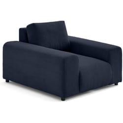 Garance - fauteuil en velours côtelé - bleu nuit