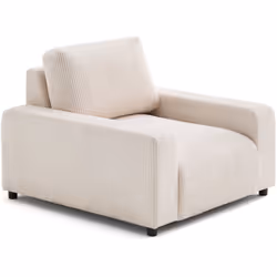 Pivoine - fauteuil en velours côtelé