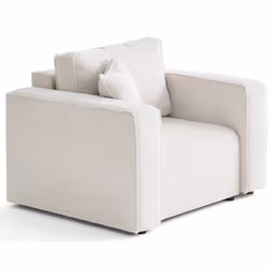 Topaze - fauteuil en velours côtelé plat