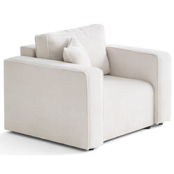 Topaze - fauteuil en velours côtelé plat