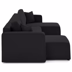 Best Mobilier Topaze lit sofa 7 siège(s) Noir