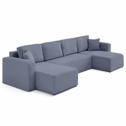 Best Mobilier Topaze, lit sofa, Salon, Bleu, 7 siège(s), Finition texturée, Moderne