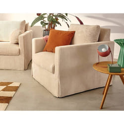 Serena - fauteuil déhoussable en velours côtelé